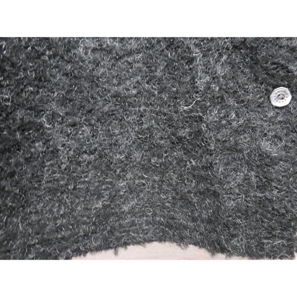 Coldwater Creek Size Medium Gray Black Red Colorblock Cardigan Sweater w/ Mohair - Picture 4 of 7